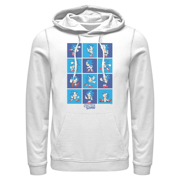 Mens Sonic the Hedgehog Classic Poses Lightweight Hoodie