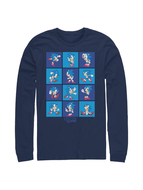 Mens Sonic the Hedgehog Classic Poses Long Sleeve Shirt