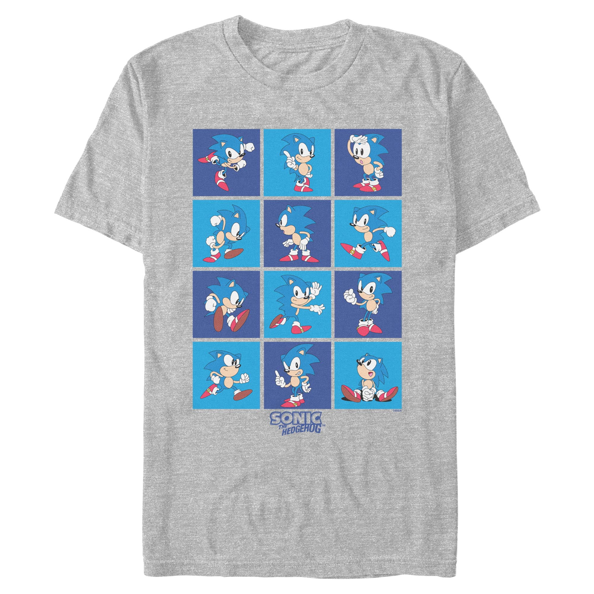 Mens Sonic the Hedgehog Classic Poses T Shirt - Walmart.com