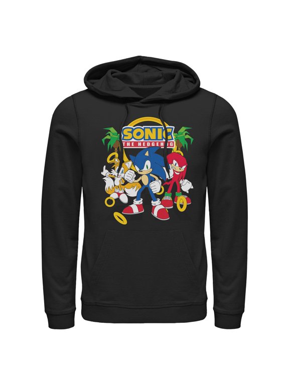 Mens Sonic the Hedgehog Classic Trio Pose Lightweight Hoodie