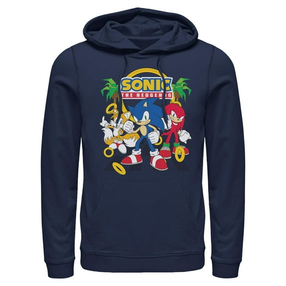 Mens Sonic the Hedgehog Classic Trio Pose Lightweight Hoodie