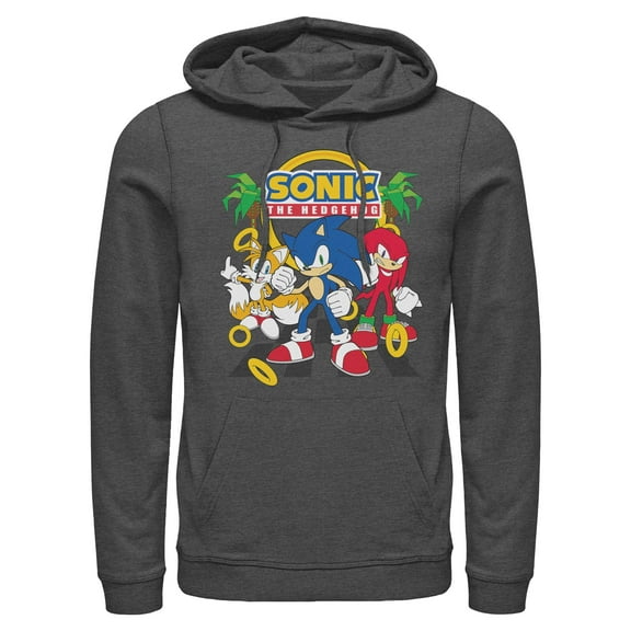 Mens Sonic the Hedgehog Classic Trio Pose Lightweight Hoodie