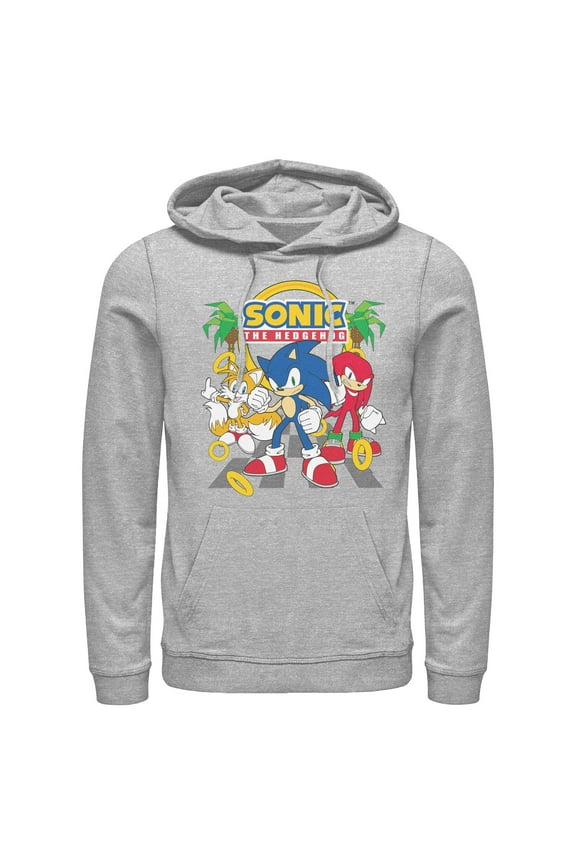 Mens Sonic the Hedgehog Classic Trio Pose Lightweight Hoodie