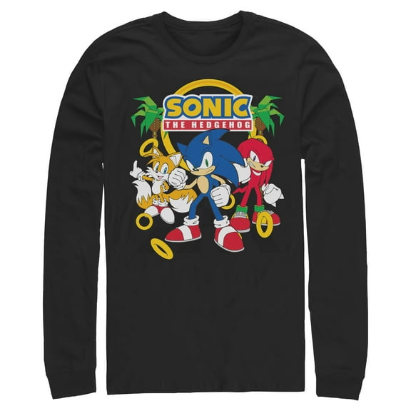 Mens Sonic the Hedgehog Classic Trio Pose Long Sleeve Shirt