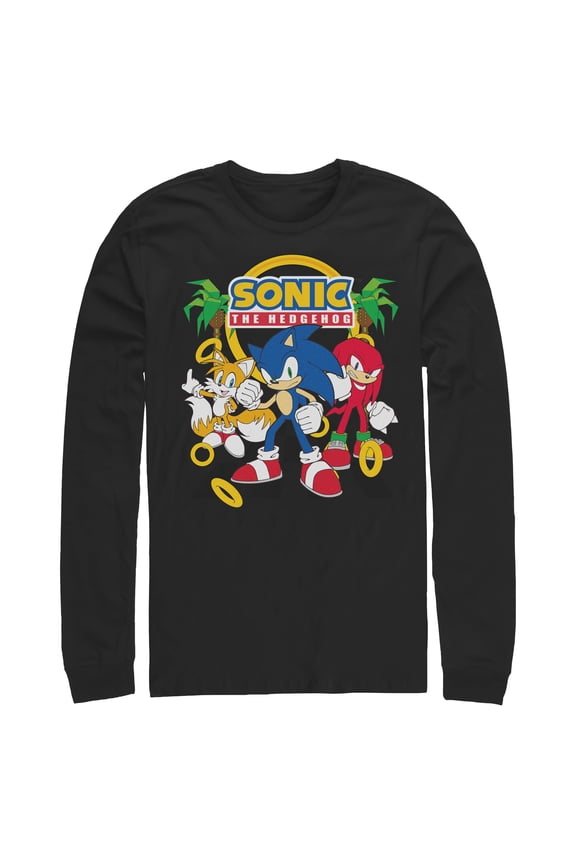 Mens Sonic the Hedgehog Classic Trio Pose Long Sleeve Shirt