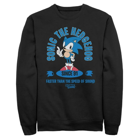 Mens Sonic the Hedgehog Faster Than the Speed of Sound Sweatshirt