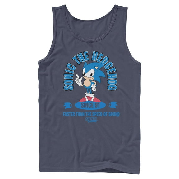 Mens Sonic the Hedgehog Faster Than the Speed of Sound Tank Top