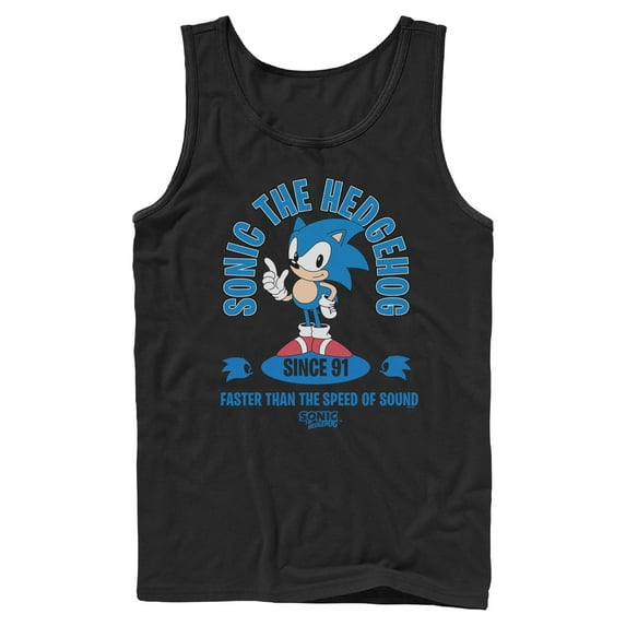 Mens Sonic the Hedgehog Faster Than the Speed of Sound Tank Top