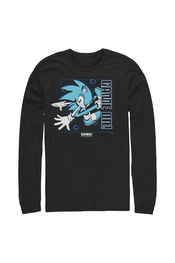 Mens Sonic the Hedgehog Game On Pose Long Sleeve Shirt