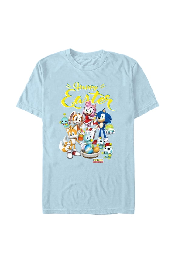 Mens Sonic the Hedgehog Happy Easter Fast Team T Shirt