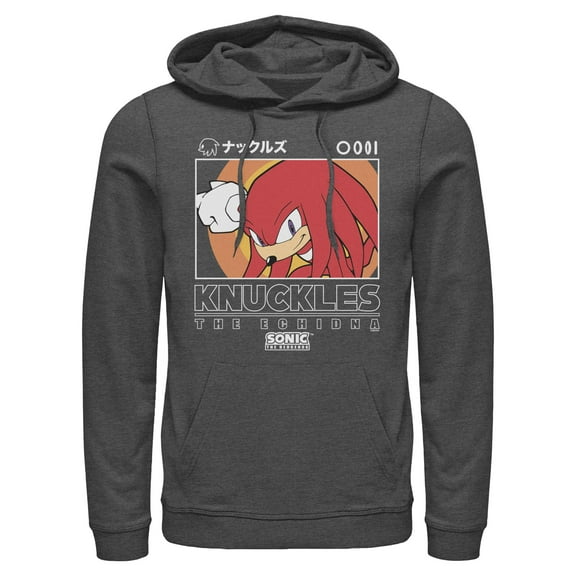 Mens Sonic the Hedgehog Knuckles Portrait Lightweight Hoodie