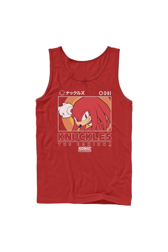 Mens Sonic the Hedgehog Knuckles Portrait Tank Top