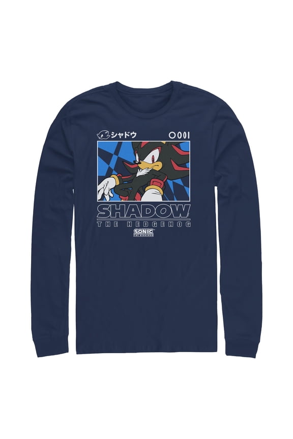 Mens Sonic the Hedgehog Shadow Portrait Long Sleeve Shirt