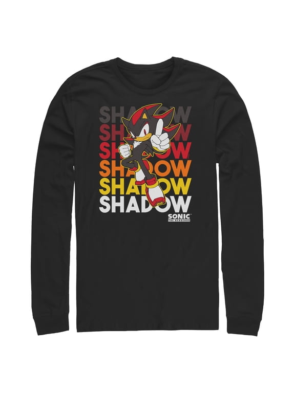 Mens Sonic the Hedgehog Shadow Stack Long Sleeve Shirt