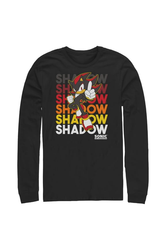 Mens Sonic the Hedgehog Shadow Stack Long Sleeve Shirt