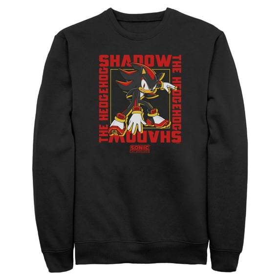 Mens Sonic the Hedgehog Shadow Text Frame Sweatshirt