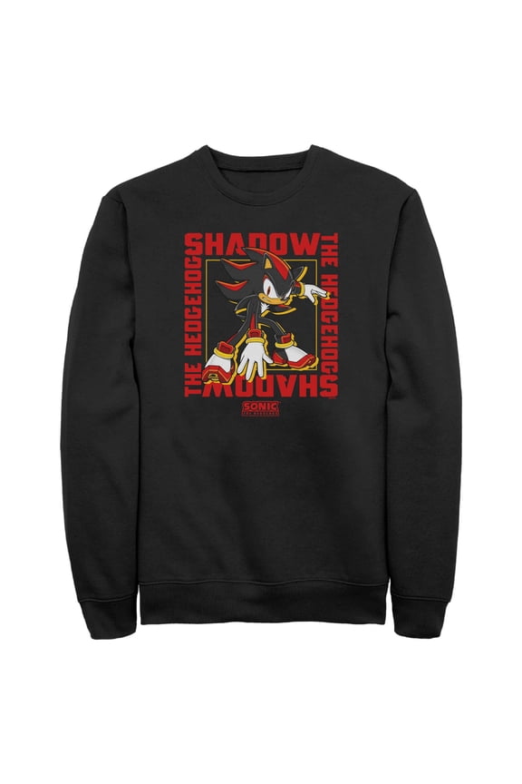 Mens Sonic the Hedgehog Shadow Text Frame Sweatshirt