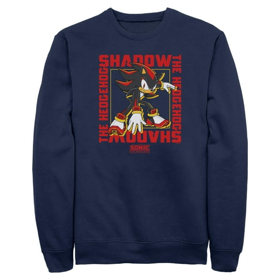Mens Sonic the Hedgehog Shadow Text Frame Sweatshirt