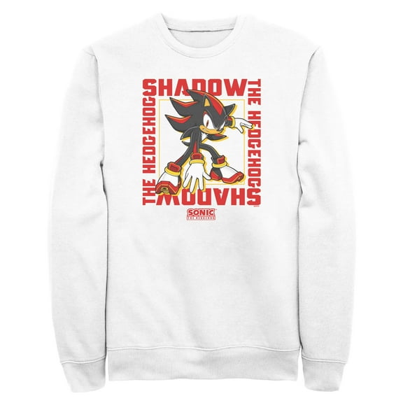 Mens Sonic the Hedgehog Shadow Text Frame Sweatshirt