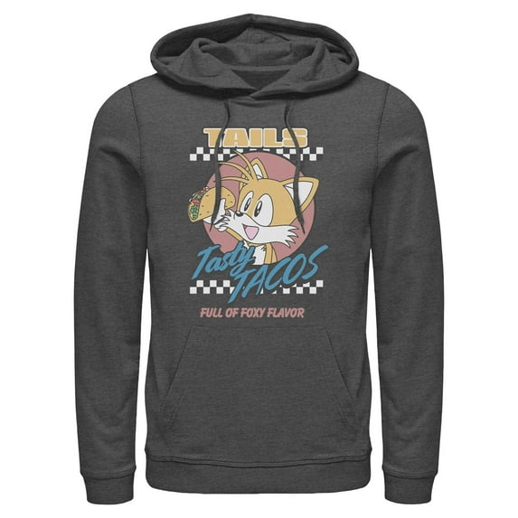 Mens Sonic the Hedgehog Tails Tasty Tacos Lightweight Hoodie