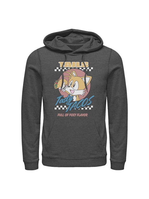 Mens Sonic the Hedgehog Tails Tasty Tacos Lightweight Hoodie