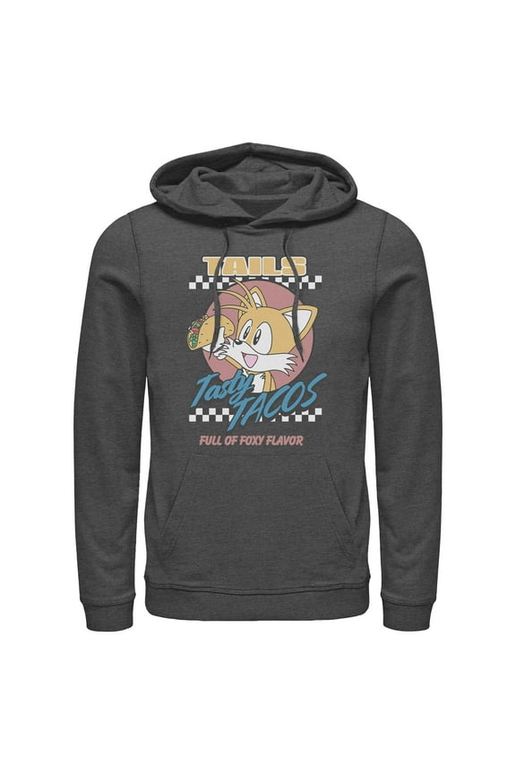 Mens Sonic the Hedgehog Tails Tasty Tacos Lightweight Hoodie