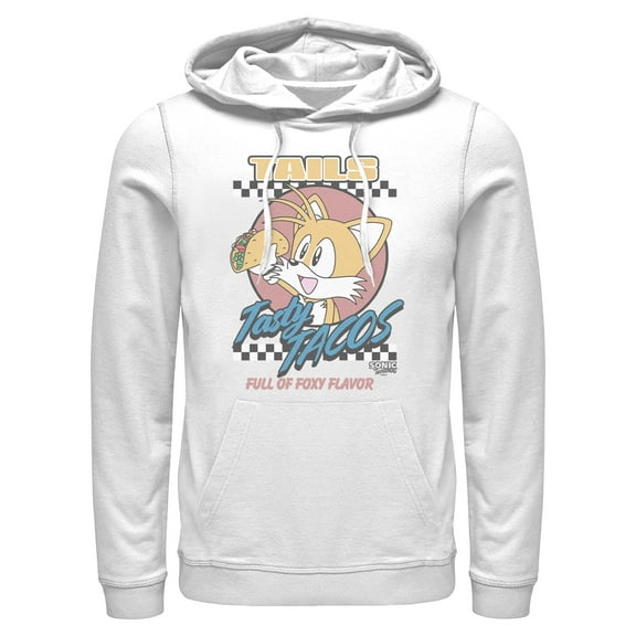 Mens Sonic the Hedgehog Tails Tasty Tacos Lightweight Hoodie