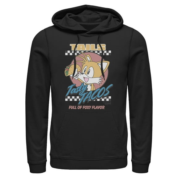 Mens Sonic the Hedgehog Tails Tasty Tacos Lightweight Hoodie