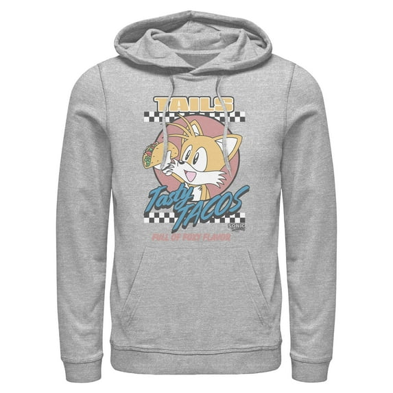 Mens Sonic the Hedgehog Tails Tasty Tacos Lightweight Hoodie