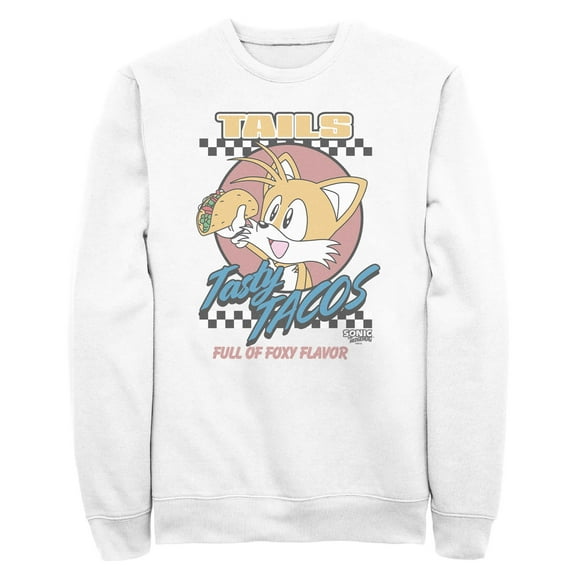 Mens Sonic the Hedgehog Tails Tasty Tacos Sweatshirt