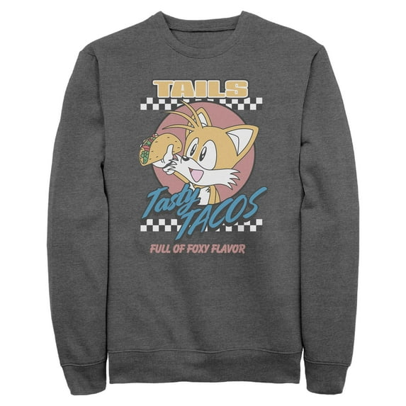 Mens Sonic the Hedgehog Tails Tasty Tacos Sweatshirt