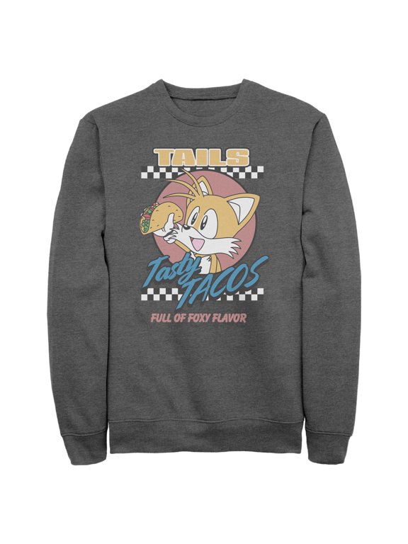 Mens Sonic the Hedgehog Tails Tasty Tacos Sweatshirt