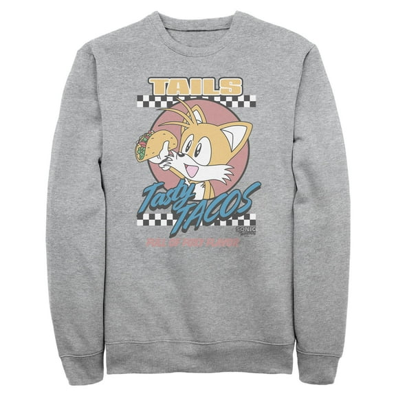 Mens Sonic the Hedgehog Tails Tasty Tacos Sweatshirt
