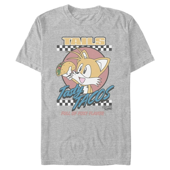 Mens Sonic the Hedgehog Tails Tasty Tacos T Shirt