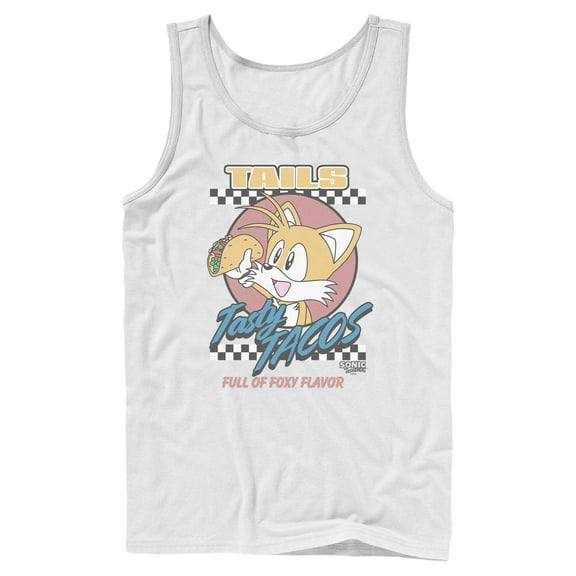 Mens Sonic the Hedgehog Tails Tasty Tacos Tank Top