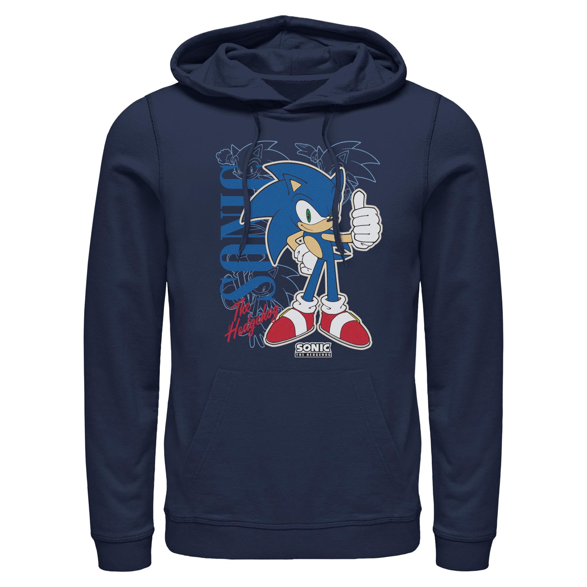 Mens Sonic the Hedgehog Thumbs Up Lightweight Hoodie - Walmart.com