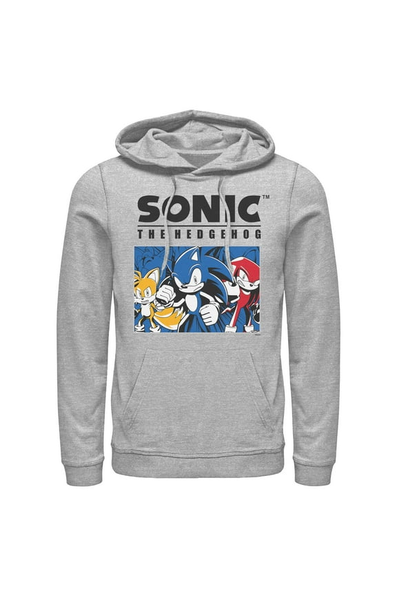 Mens Sonic the Hedgehog Trio Group Shot Lightweight Hoodie