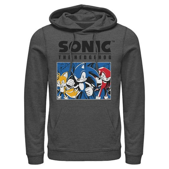 Mens Sonic the Hedgehog Trio Group Shot Lightweight Hoodie