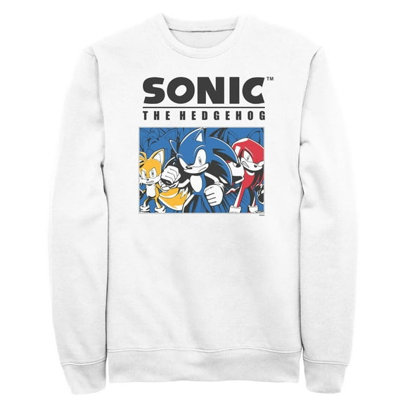 Mens Sonic the Hedgehog Trio Group Shot Sweatshirt