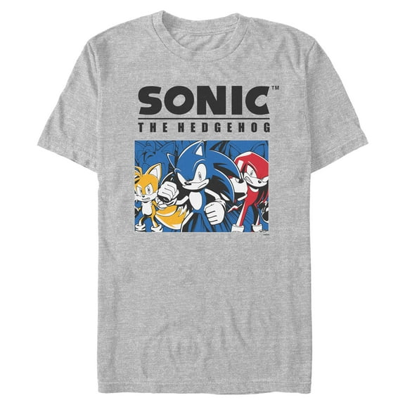 Mens Sonic the Hedgehog Trio Group Shot T Shirt