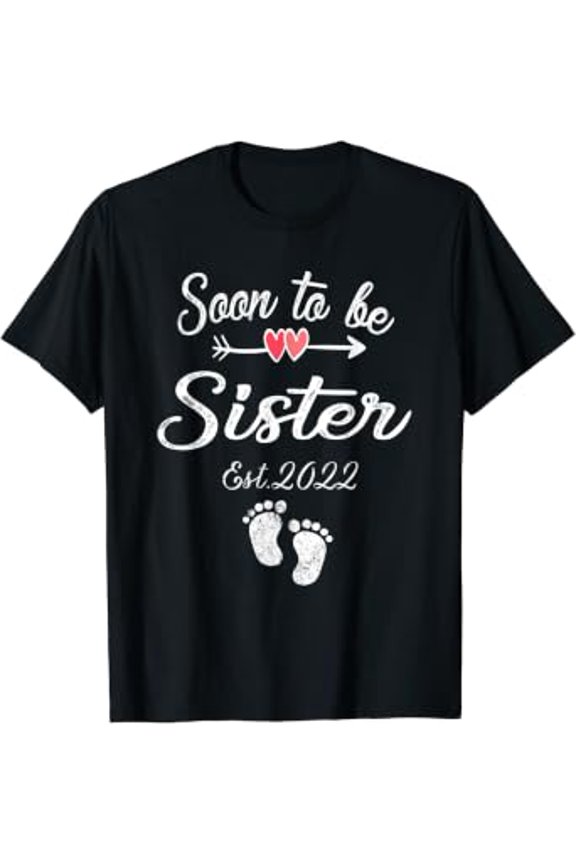 Mens Soon To Be Sister 2022 Father's Day First Time Sister T-Shirt