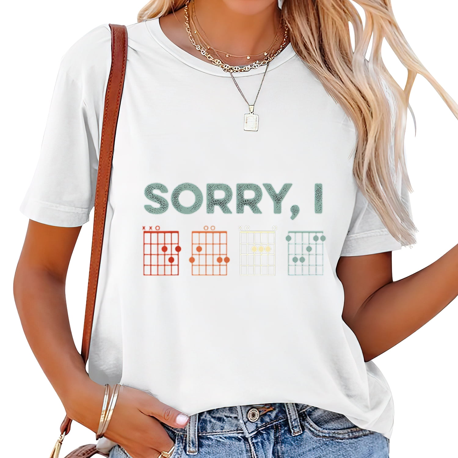 Sorry I-DGAF Funny Hidden Message Guitar Chords For Lover T-Shirt,Funny  Musician Short  Poster for Sale by Djikou