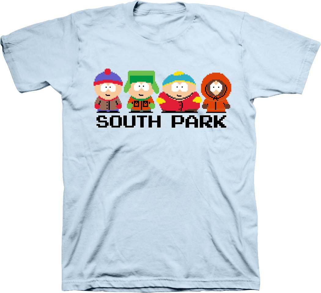 Mens South Park Logo Shirt - Cartman, Kenny, Kyle & Stan Tee - Classic South  Park T-Shirt (Red, XX-Large)