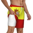 thumbnail image 1 of Mens Spanish Flag 2 in 1 Quick Dry Swim Trunks with Compression Liner Beach Shorts, 1 of 6