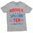 thumbnail image 1 of Mens Spelling Tea Since 1776 4Th Of July T-Shirt Independence Day Fourth Funny Tshirt (X-Large Grey), 1 of 6