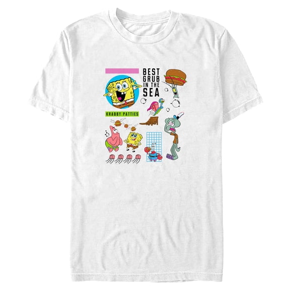 Mens SpongeBob SquarePants Best Grub In The Sea T Shirt