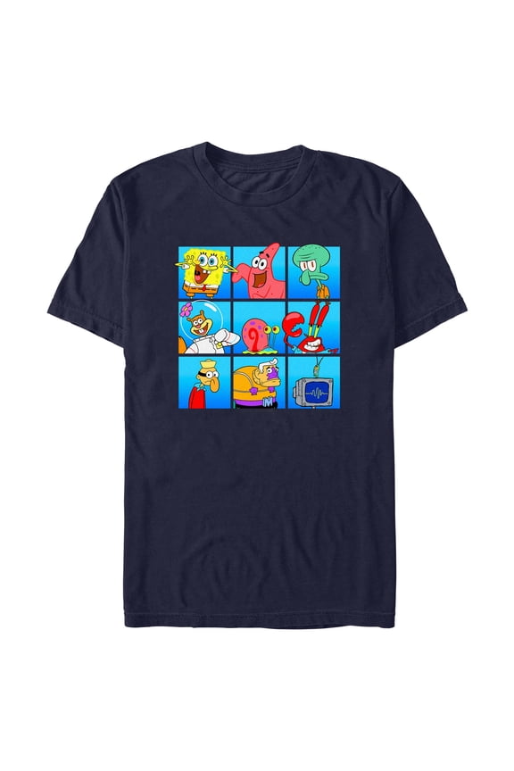 Mens SpongeBob SquarePants Bikini Bunch Episode Shot Collage T Shirt