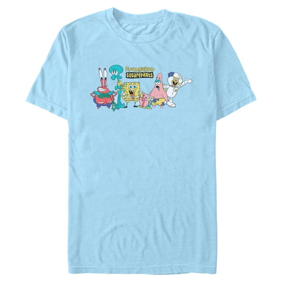 Mens SpongeBob SquarePants Classic Group Shot Logo T Shirt