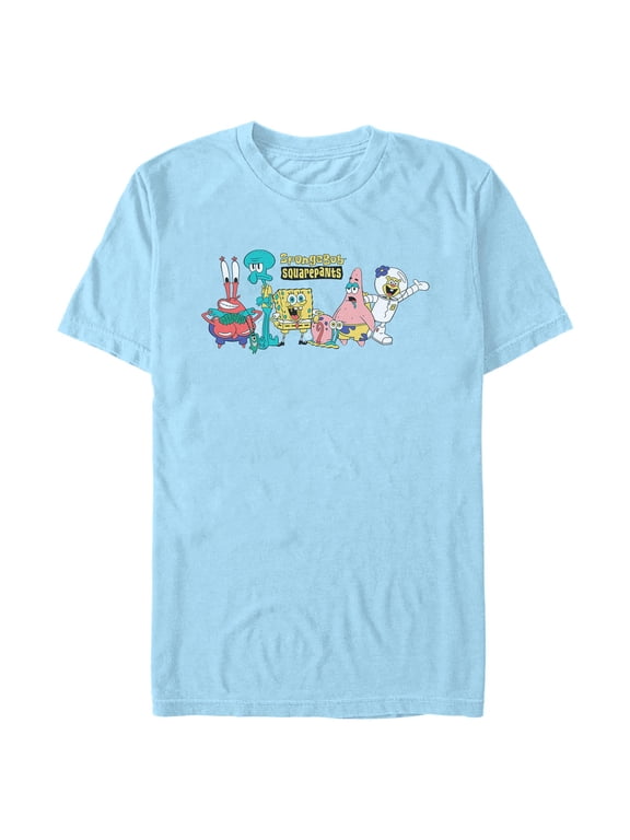 Mens SpongeBob SquarePants Classic Group Shot Logo T Shirt