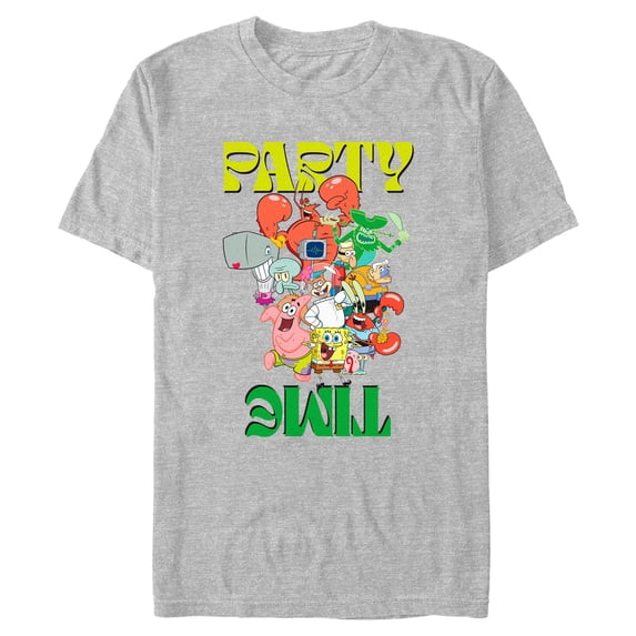 Mens SpongeBob SquarePants Party Time Group Shot T Shirt